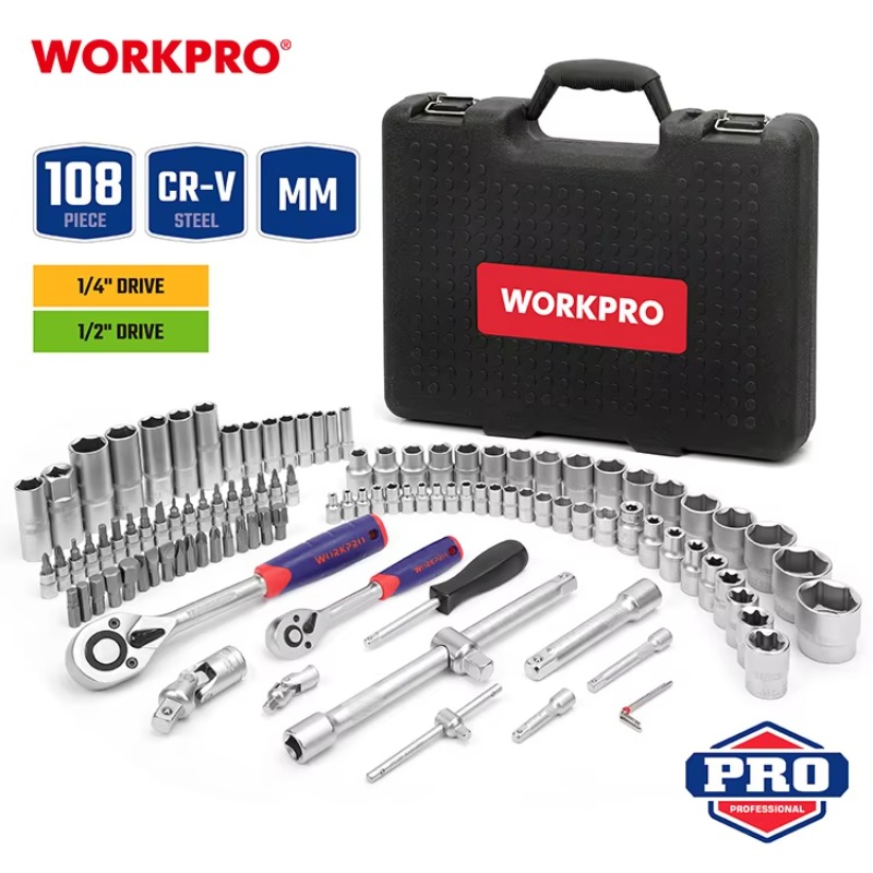 108pcs Professional Mechanics  - Power Tools Professional ulasan dan harga