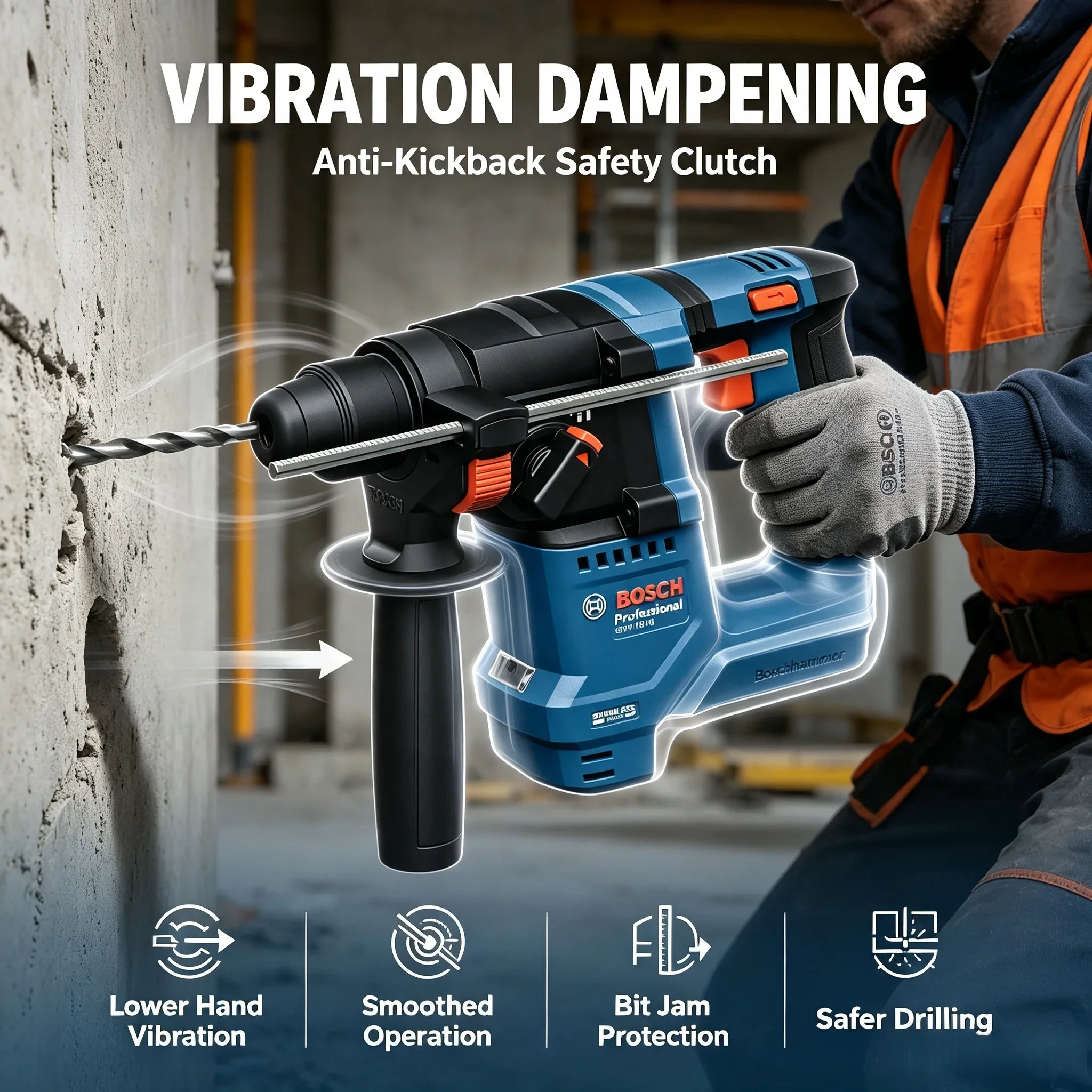 Bosch GBH 18V-18 Cordless Rota - Power Tools Professional ulasan dan harga